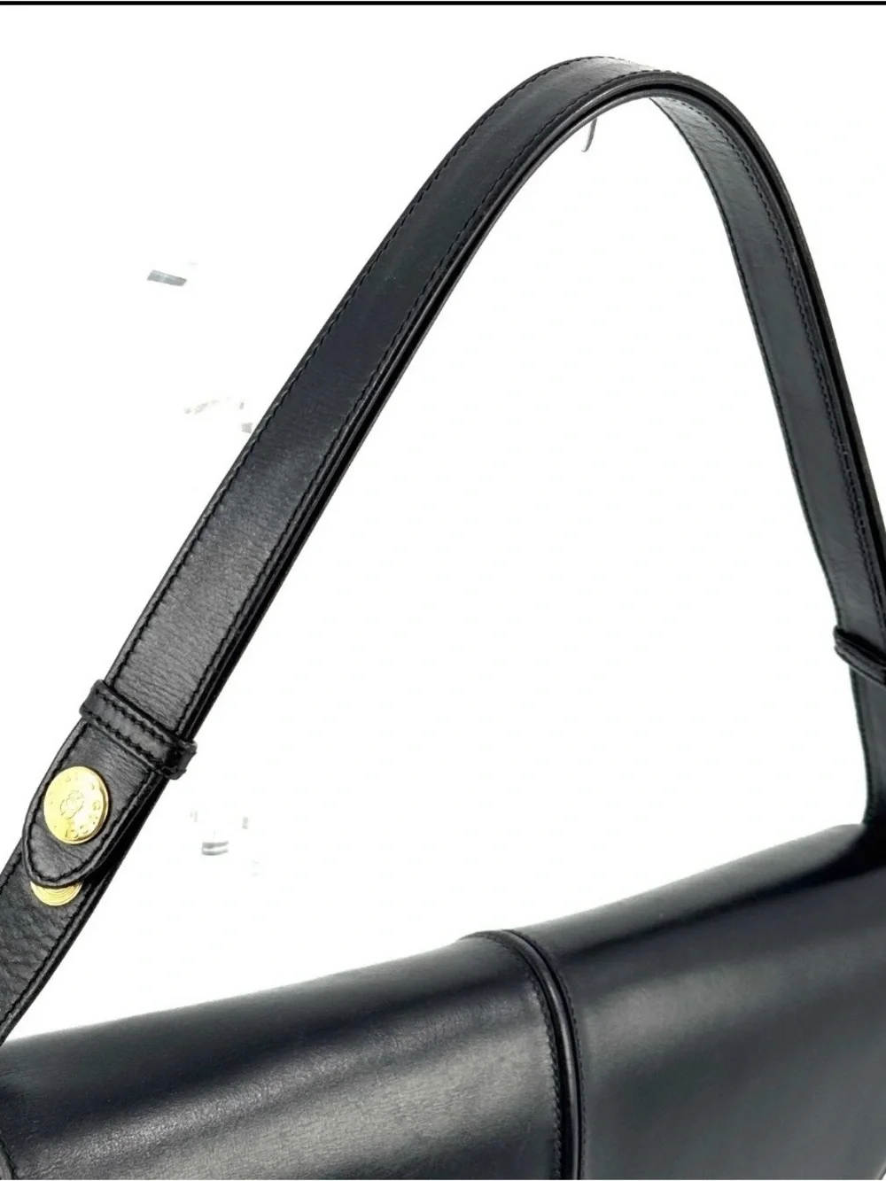 Gucci Black Leather Shoulder Bag with Gold Horsebit - Picture 16 of 16